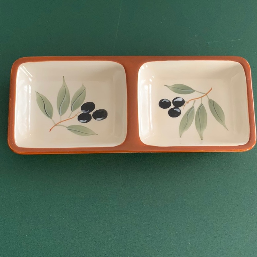 INSPIRADO STONE LITE CLAY CERAMIC OLIVE OIL DIPPING TRAY